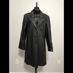Uniform by John Paul Richard Black Leather Coat!